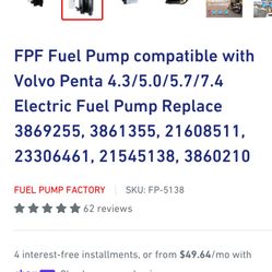 Boat Fuel Pump 