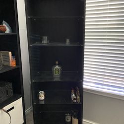 Bookcase With 5 Glass Shelves