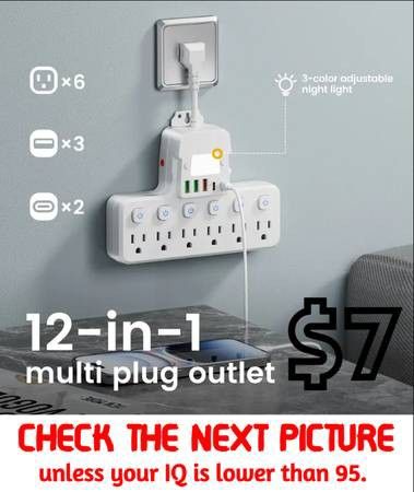 (NEW) LED Power Strip with Individual Switches 1250W