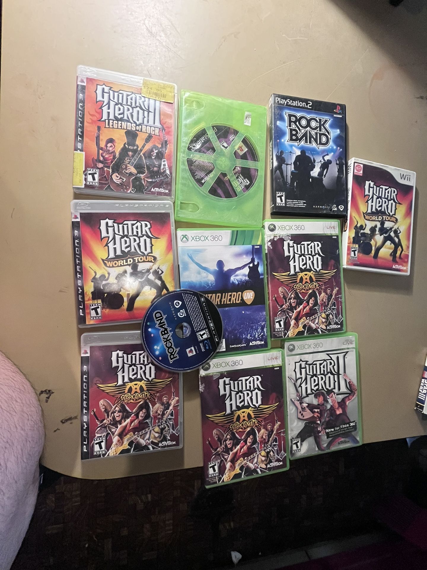 Xbox 360 ,ps2 ,Wii And PS3 Guitar Games