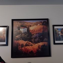 Three Framed Prints.