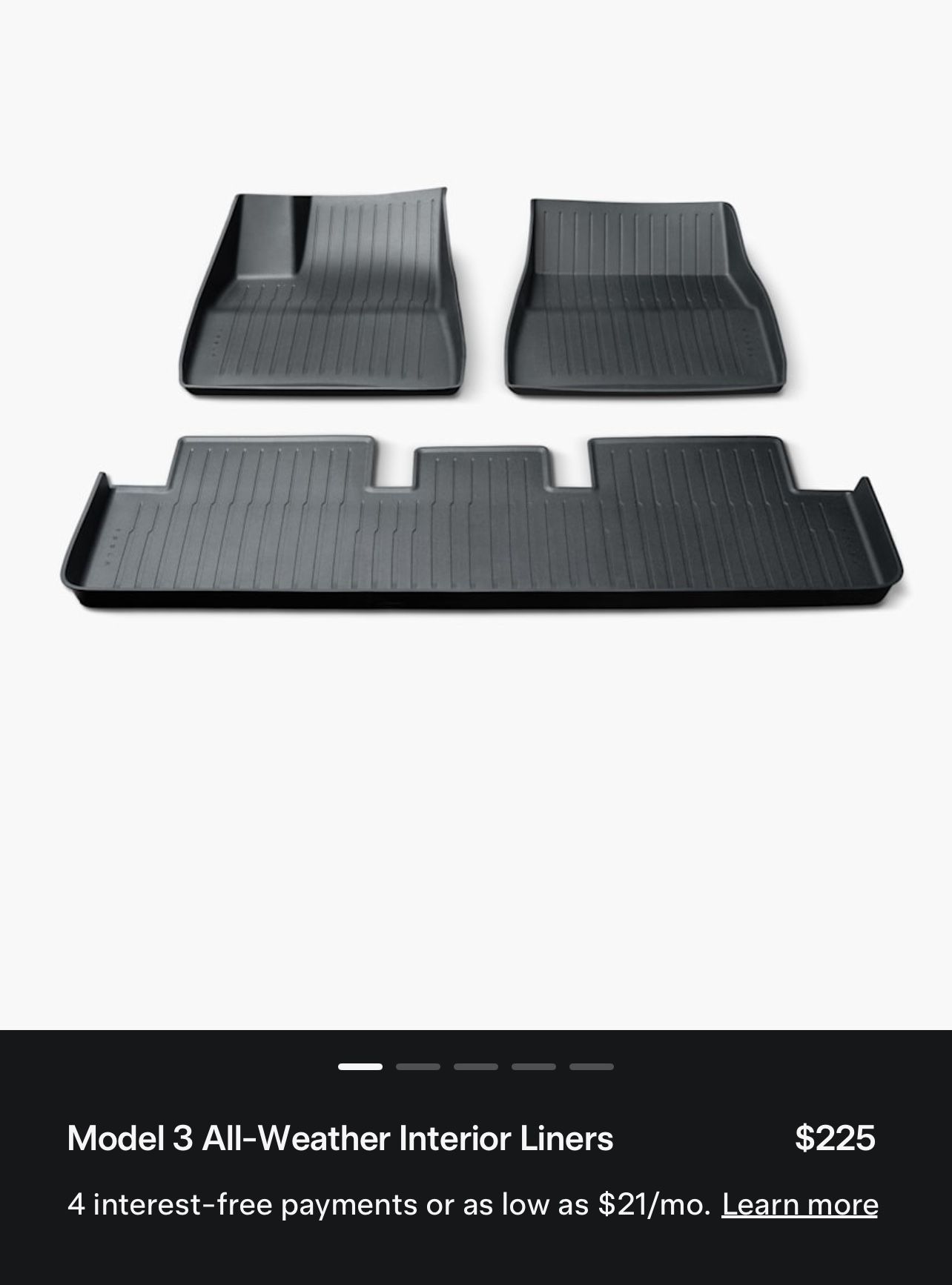 Tesla Model 3 All Weather Floor Mats