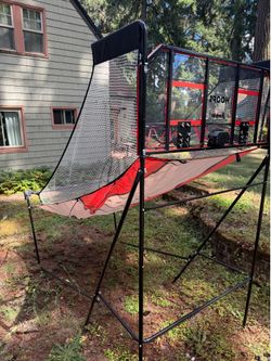 Children’s double hoop basketball returnable portable