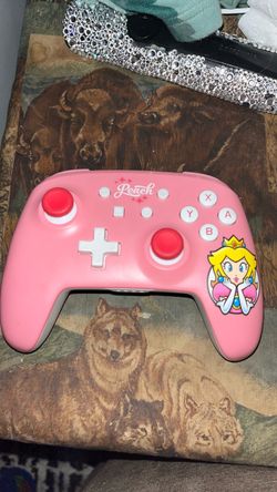Nintendo switch controller pink peach