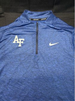 Nike AirForce Dri-Fit Blue/Black Logo 1/4 Zip XL