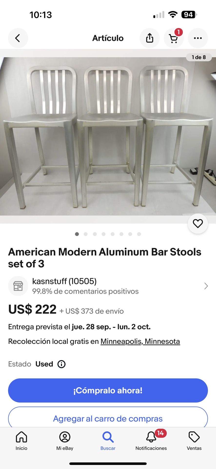 Aluminum Bar Stools 2 for Sale in Fort Myers, FL OfferUp