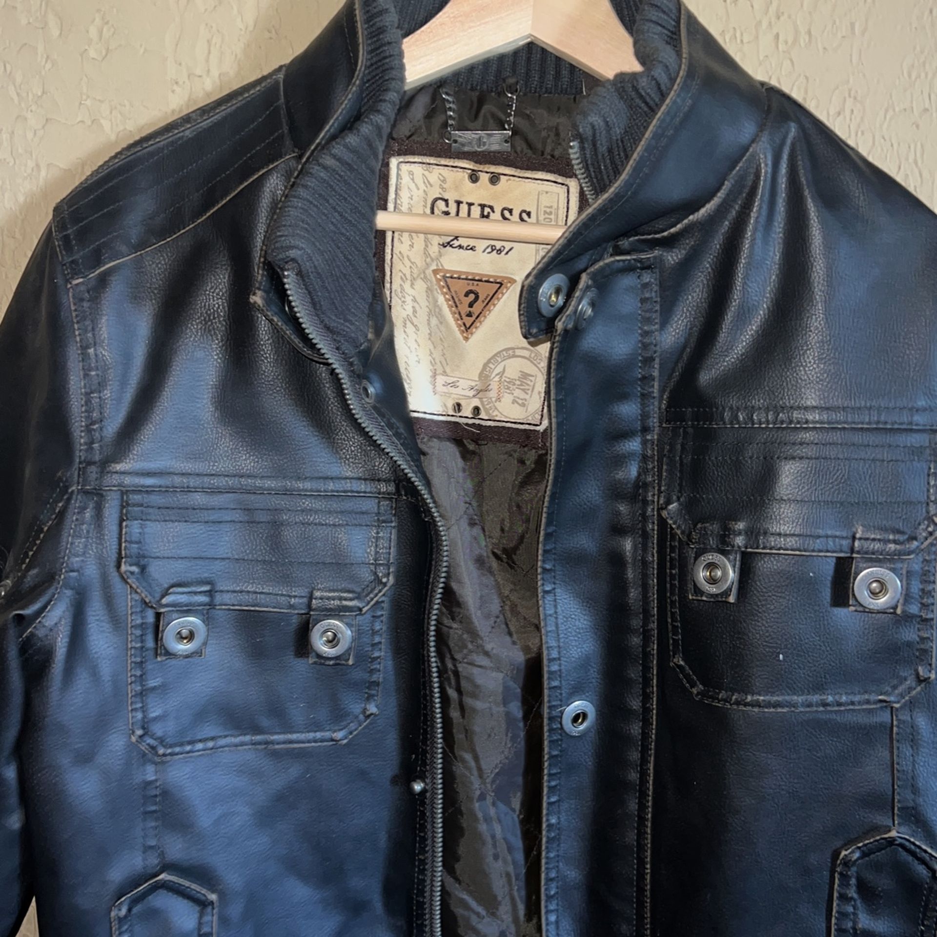 Guess leather Mens Jacket