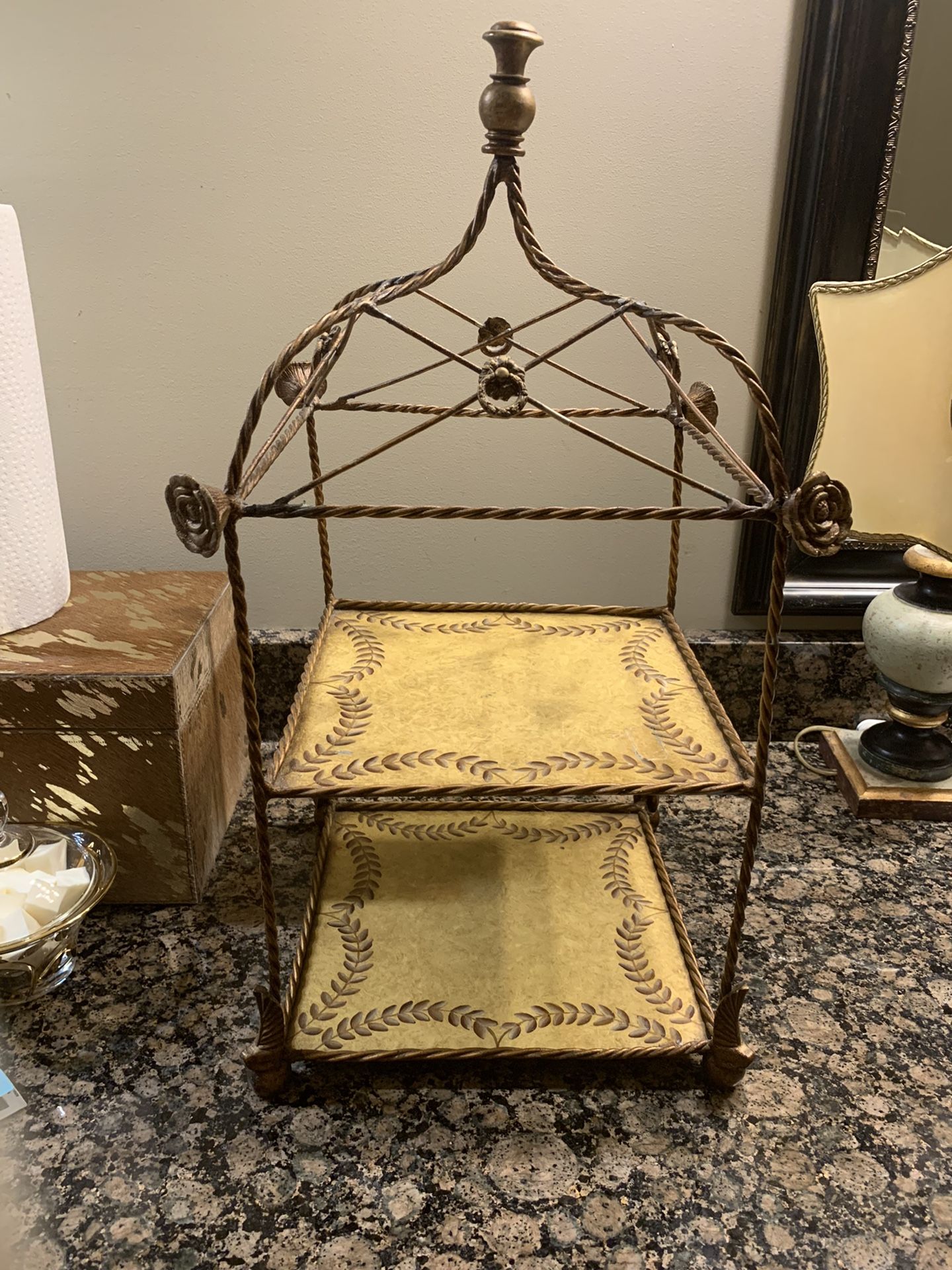 Hand Painted Vanity Tower Shelf