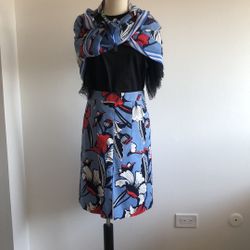 J. Crew Skirt (Size 2) with Scarf 77x28