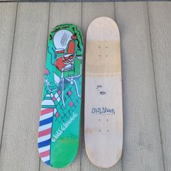 SKATEBOARD DECK CHILDHOOD BARBER SIZE 7.5  7.75  AND  8.0