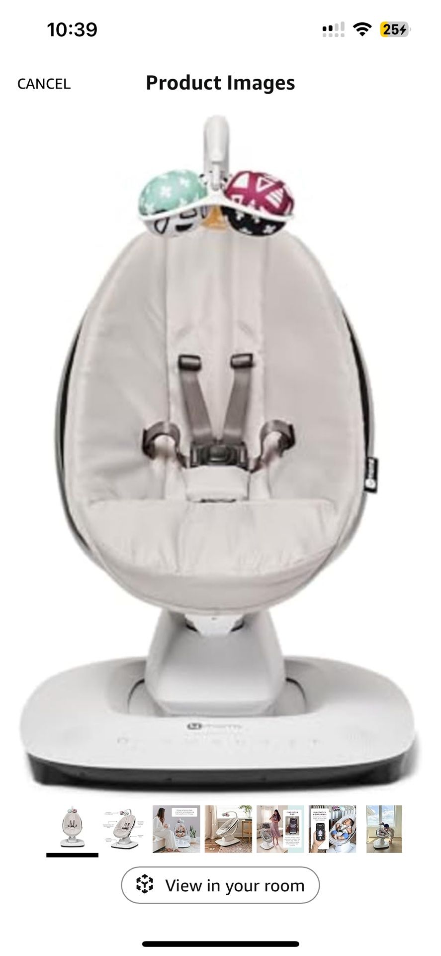 Mamaroo Baby Swing Grey + Newborn Insert (value $30)