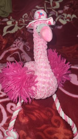 Vibrant Life Summer Plush Pink Flamingo Dog Toy.