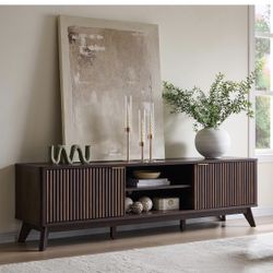 Sold Out! 70” TV Stand, Entertainment Center, Sideboard, Media Console for Living Room with 2 Soft Close Door/Adjustable Shelves, dark