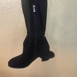  Over The Knee Thigh High Chunky Heel Boots Long Stretch Sexy Fall Boots. 