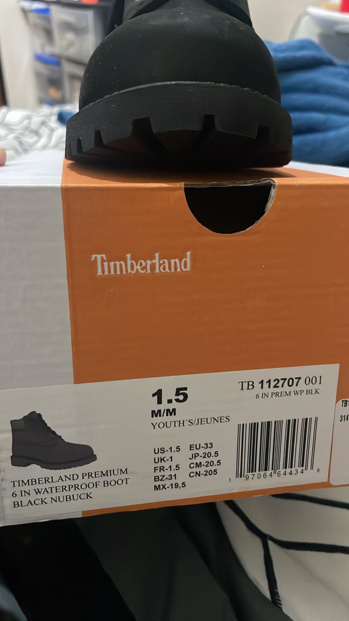Youth Gradeschool Size 1.5 Timberland Boots New