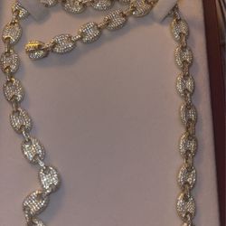 Real Gold over Real silver nice chain