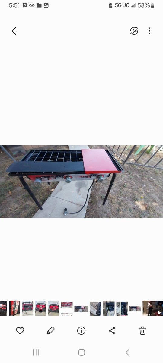 CHEF CAMP 3 BURNER IN GOOD CONDITION IS PORTABLE