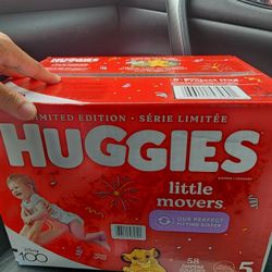 2 Boxes Of HUGGIES SIZE 5 DIAPERS 