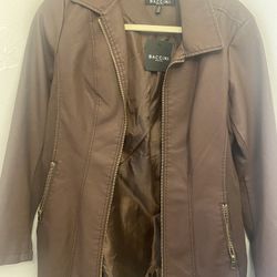 Baccini Brown Women Jacket Size S