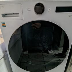 BRAND NEW OPEN BOX DENT & SCRATCHED WHITE LG FRONT LOAD WASHER, 6 MONTH WARRANTY!