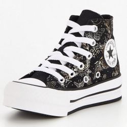 Kids converse Chuck Taylor all Star Eva lift platform butterfly shine high tops.
