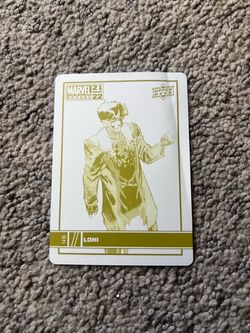 1/1 Upper Deck 2021-22 Marvel Annual Yellow Printing Plate Loki