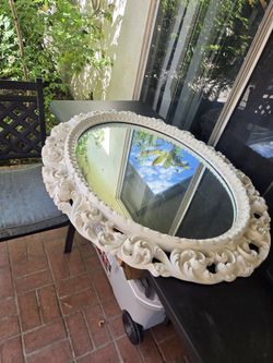 Vintage oval mirror
