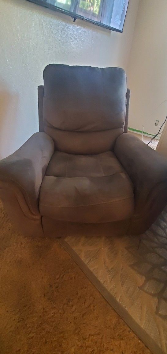 Grey Reclining Chair