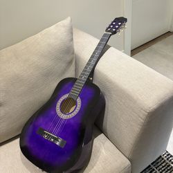 Purple Acoustic Guitar