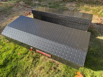 Weather Guard Black Diamond Plate Truck SIDE tool Boxes