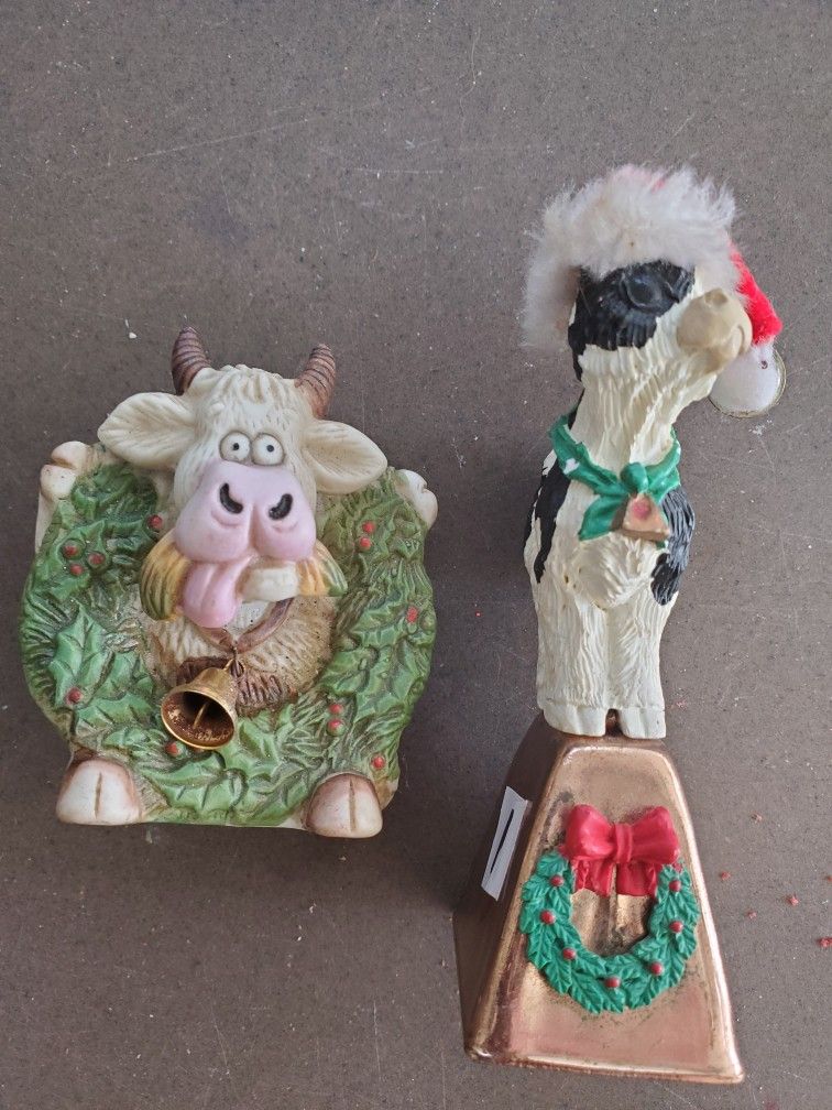 2 Christmas Cow Bells 