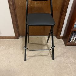 Folding Leather Bar Stool-New