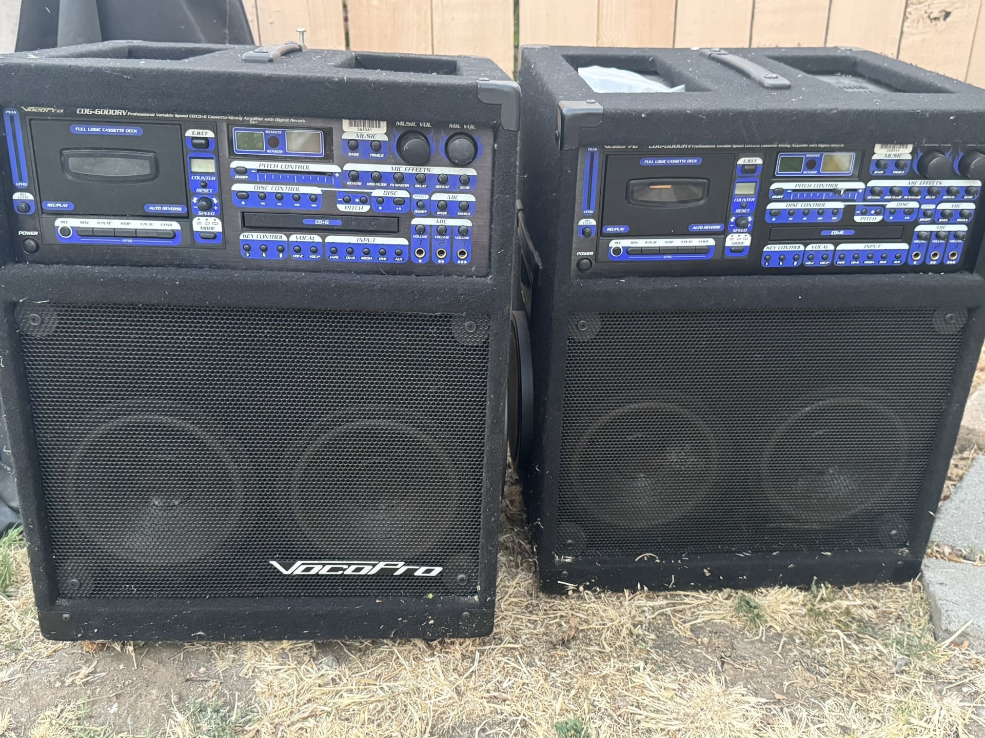 voco pro karaoke speakers x2