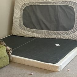 Twin mattress, full box spring