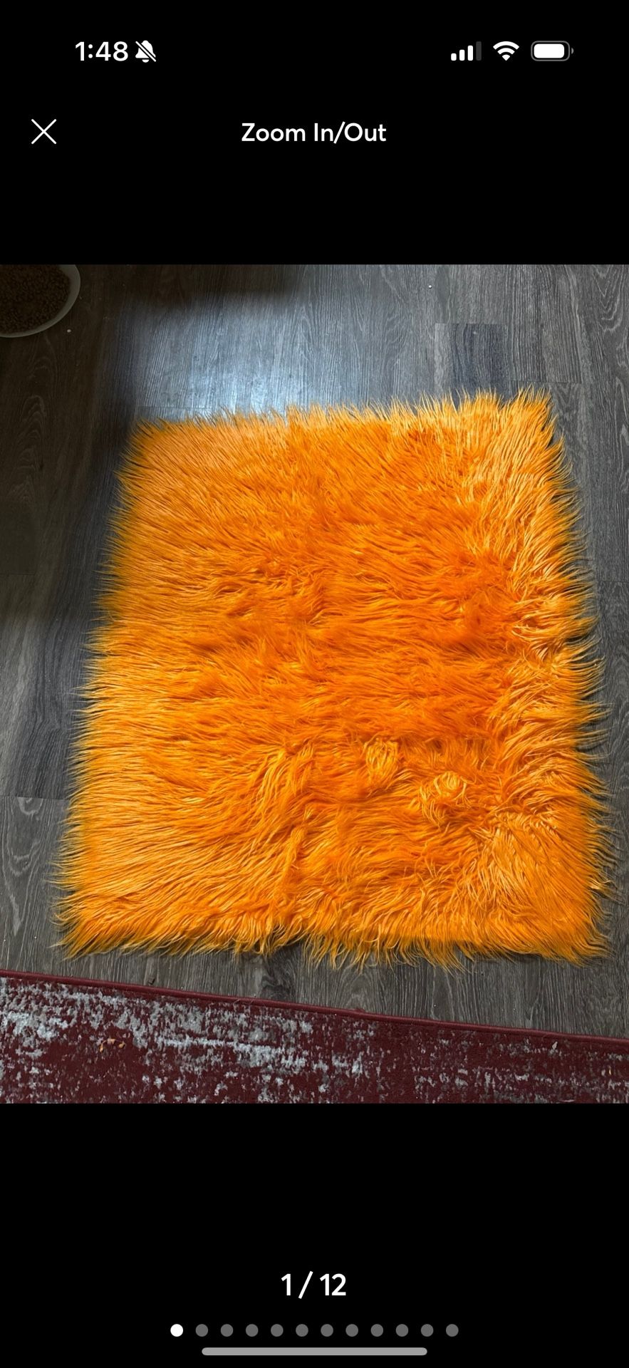 shaggy faux fur Fabric throw rug