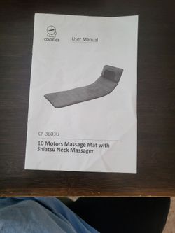 Massage mat with shiatsu neck baggage and heat