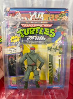 Vintage TMNT Movie Star Foot Soldier MOC Unpunched.