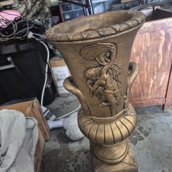 Vintage Cast bronze Pedestal. Urn - Vase - Planter