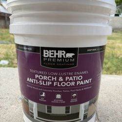 5 Gallon BEHR Porch & Patio Anti-Slip Floor Paint (Deep Base)