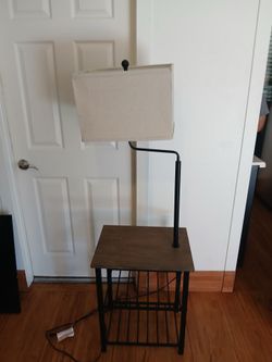 Floor lamp end table