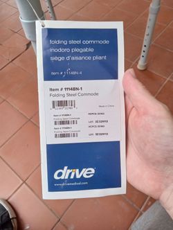 Drive folding steel commode - NEW