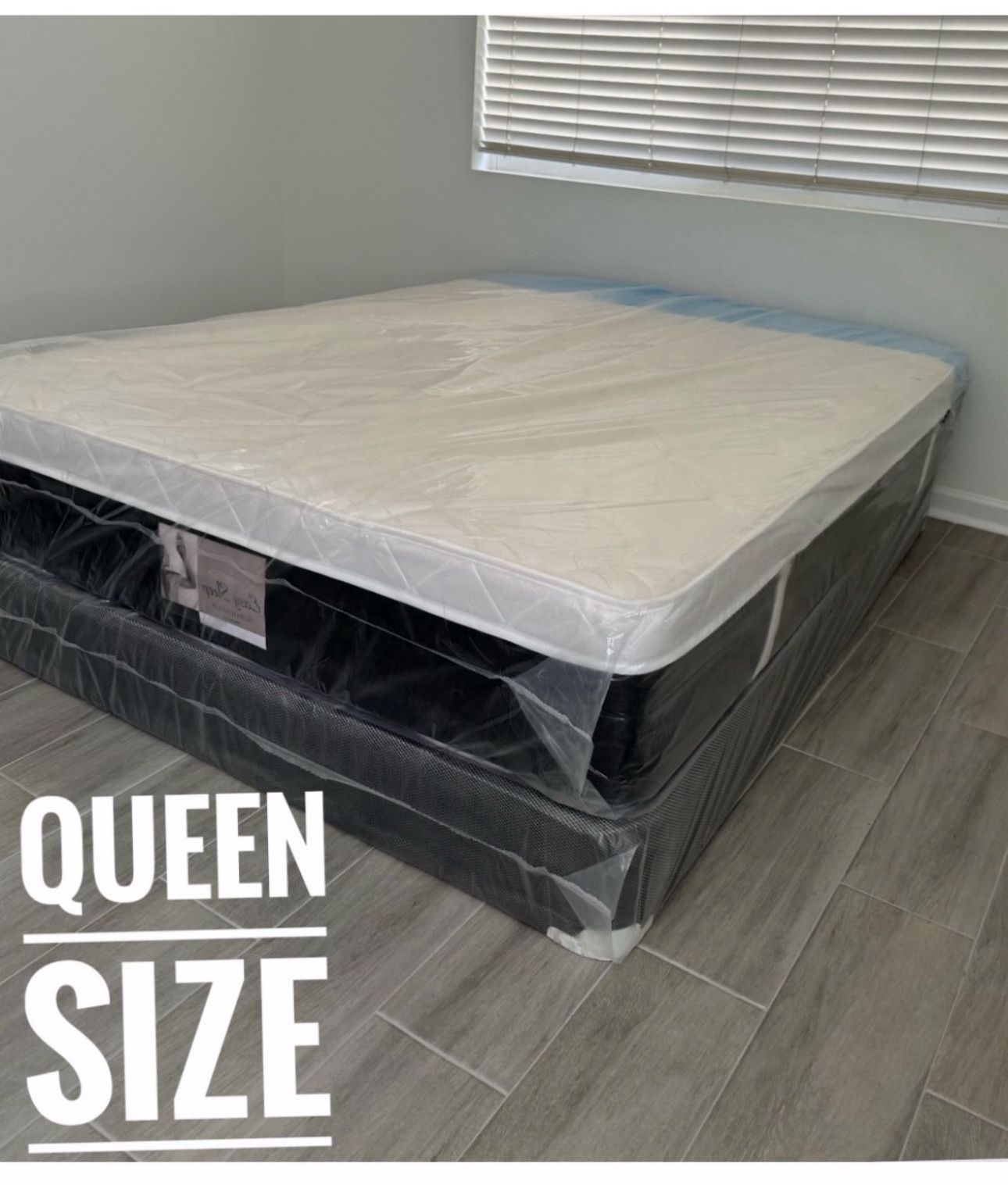 NEW Mattress Queen Size Plush Pillowtop With Box Spring // Offer π