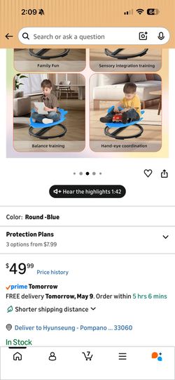 Kids swivel chair