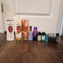 12 personal care items, new and used, good condition
