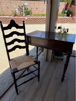 Beautiful Antique Vanity wooden Desk and Chair.🪑