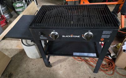 Black stone grill