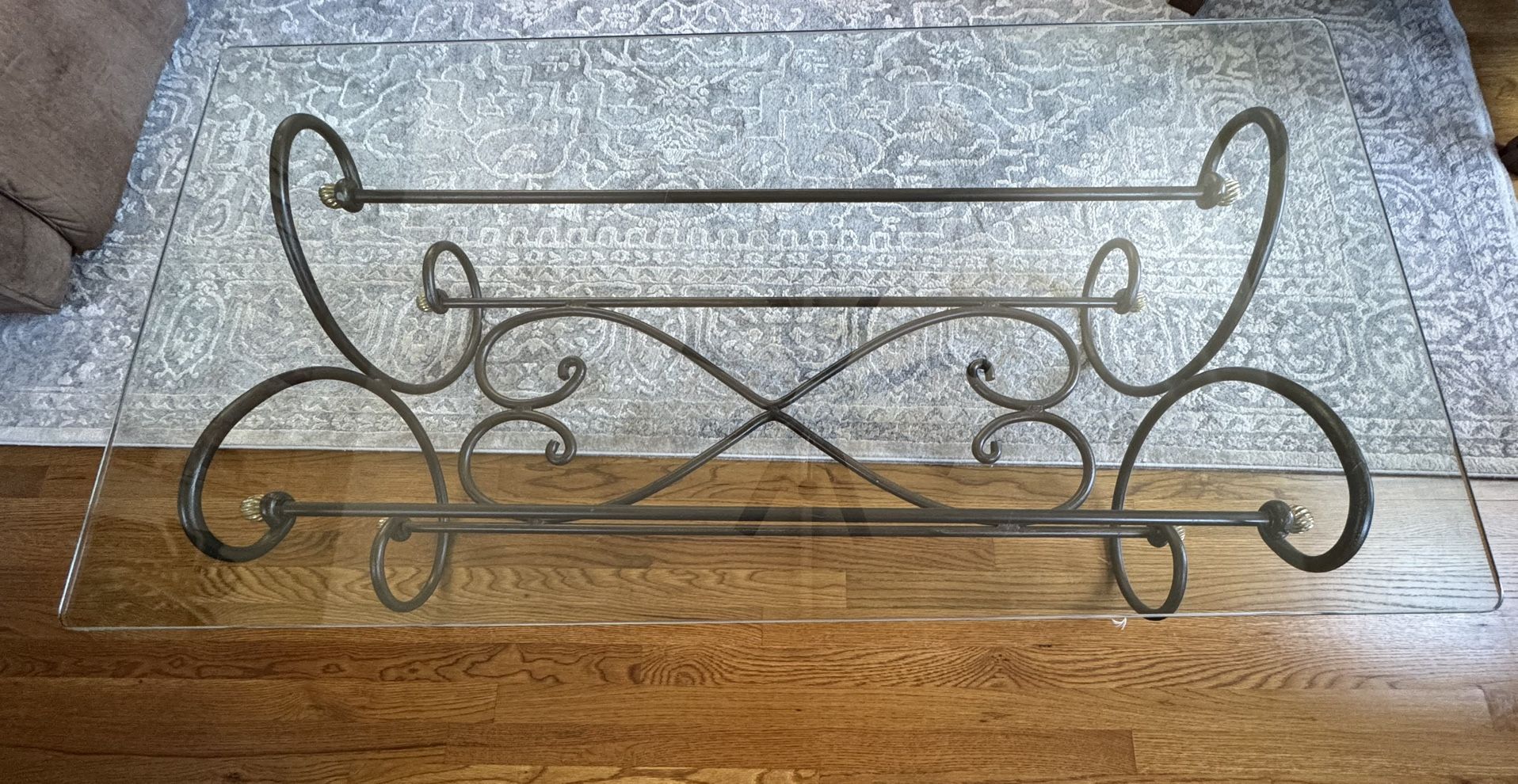 Glass & Metal Coffee Table