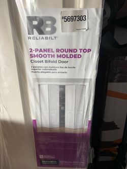 ReliaBilt 2-Panel Round Top Closet Bifold Door 24x80