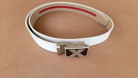 Nexbelt X-Factor White Golf Belt 50" Uncut With Ball Marker
