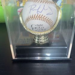 Paul Goldschmidt signed ball and Casing